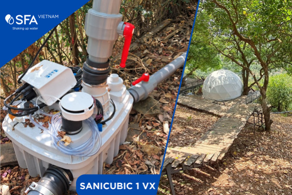 SANICUBIC 1 VX Pump Station - Effectively Solving Wastewater Disposal for Additional Toilet Systems in the Eglamping Area